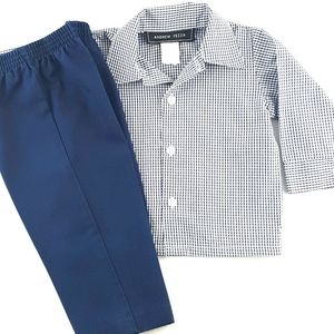 ANDREW FEZZA 12mosCollar Button Up Suit Set